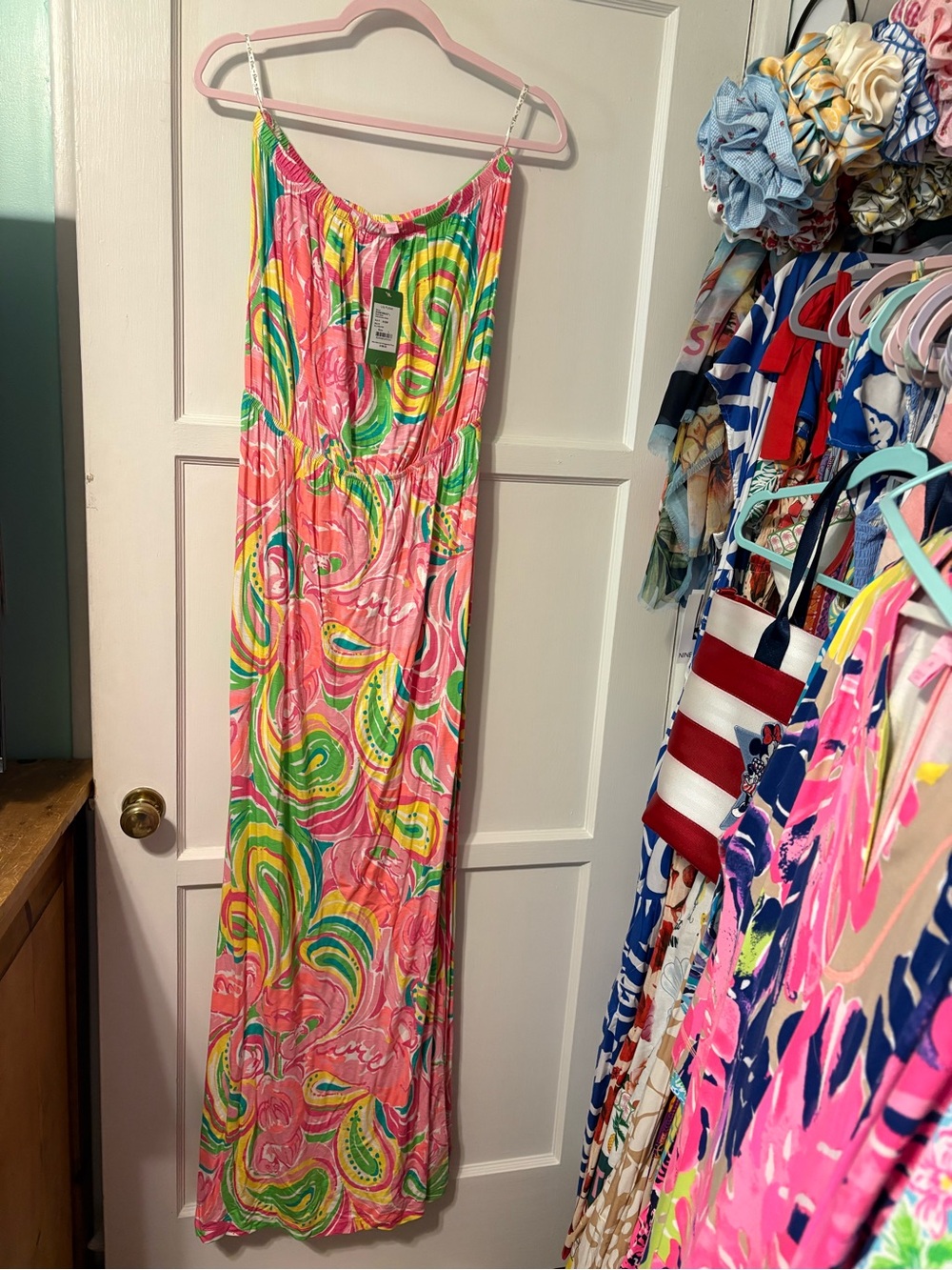 Lilly Pulitzer Marlisa flamingo 🦩 strapless maxi dress